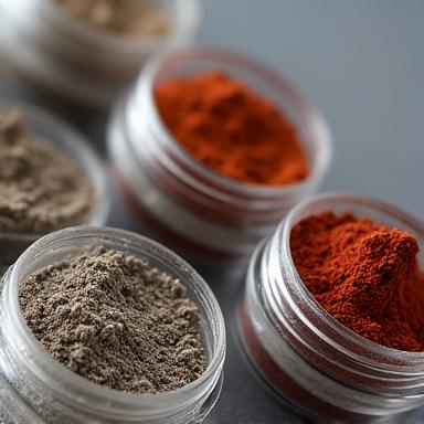 Set of weathering powders for scale models